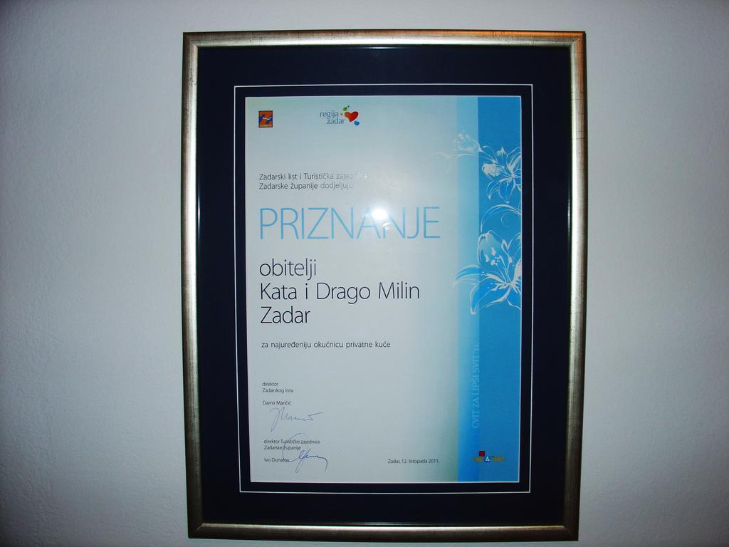 Apartmani Milin Zadar Ngoại thất bức ảnh